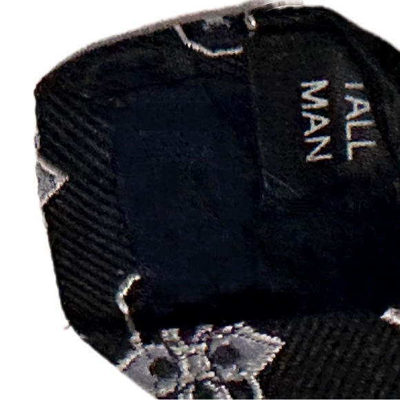 Royal Classic for Tom James Silk Tie Black Silver Tall  64”X 4” - Picture 8 of 9